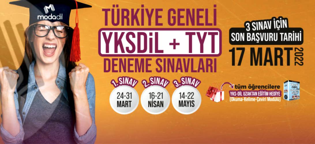 MODADİL TÜRKİYE GENELİ YKSDİL + TYT DENEME SINAVI 